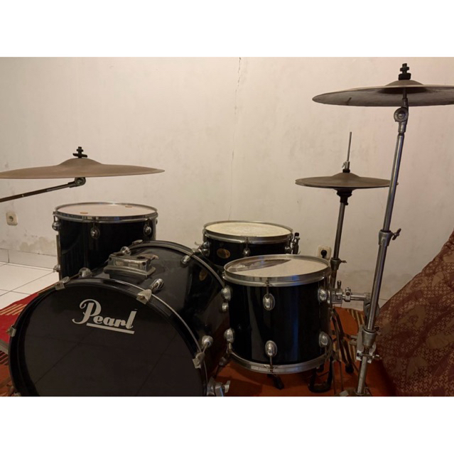 Drum Set Pearl Target Second Siap Pakai (Bonus Evans SoundOff + Upgrade Head Evans)