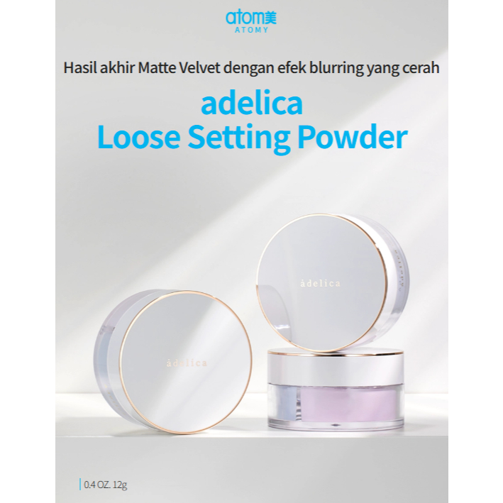 Atomy Adelica Loose Setting Powder 12g - Bedak tabur dengan paduan 2warna