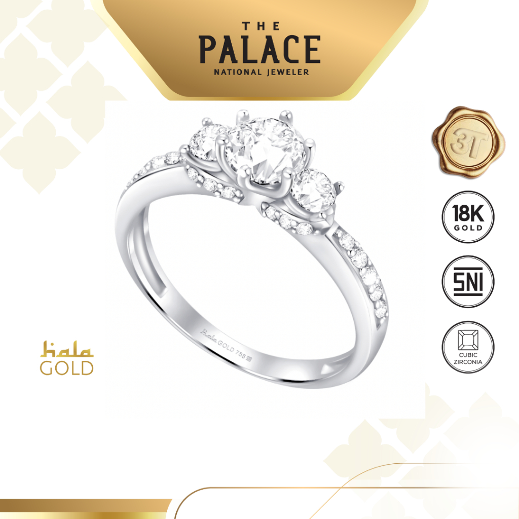 Hala Gold Pesona Trilogi Ring / cincin wanita