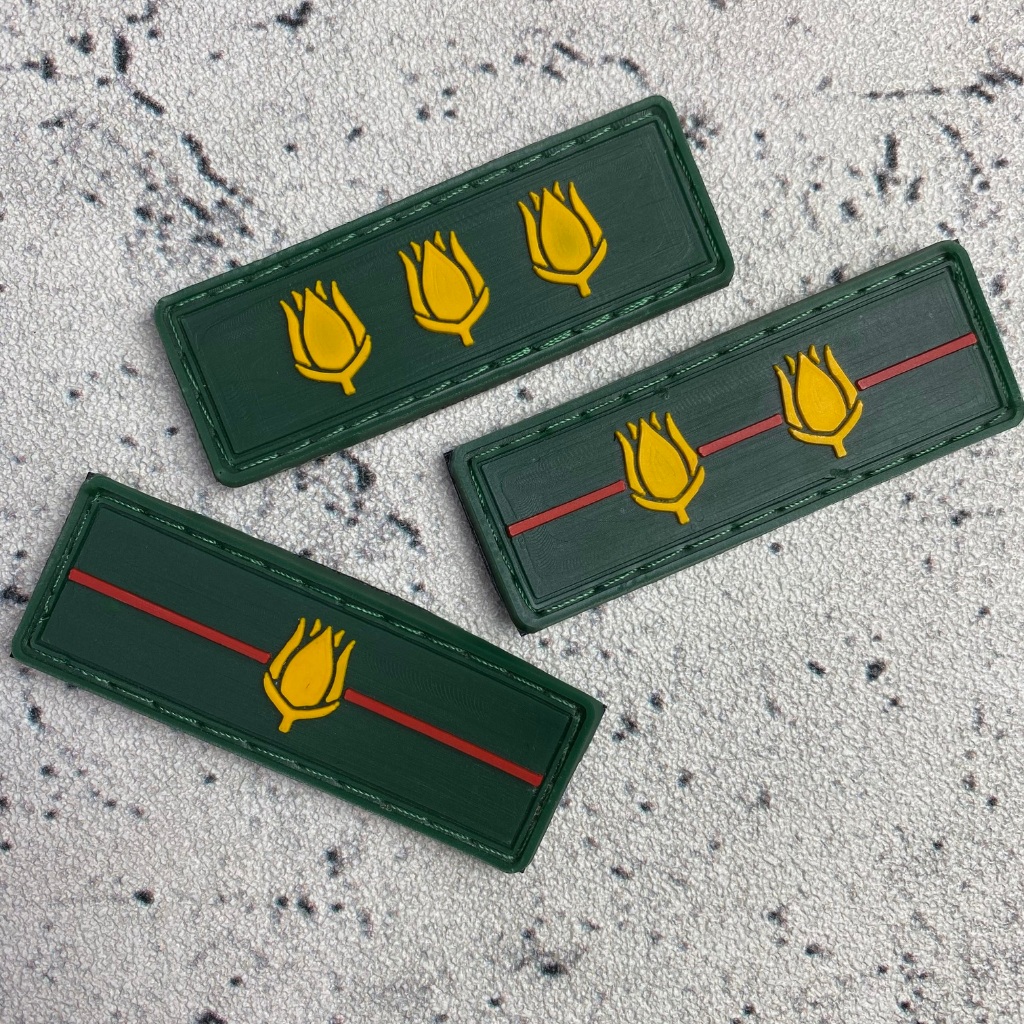 Rekatan Karet Pangkat TNI Melati Mayor Letkol Kolonel Atribut Patch Rubber Karet PDH TNI AD