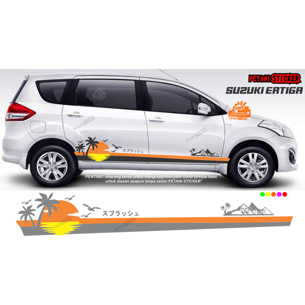 STIKER STICKER MOBIL LIST ERTIGA MOBIL SUZUKI ERTIGA LIST SAMPING