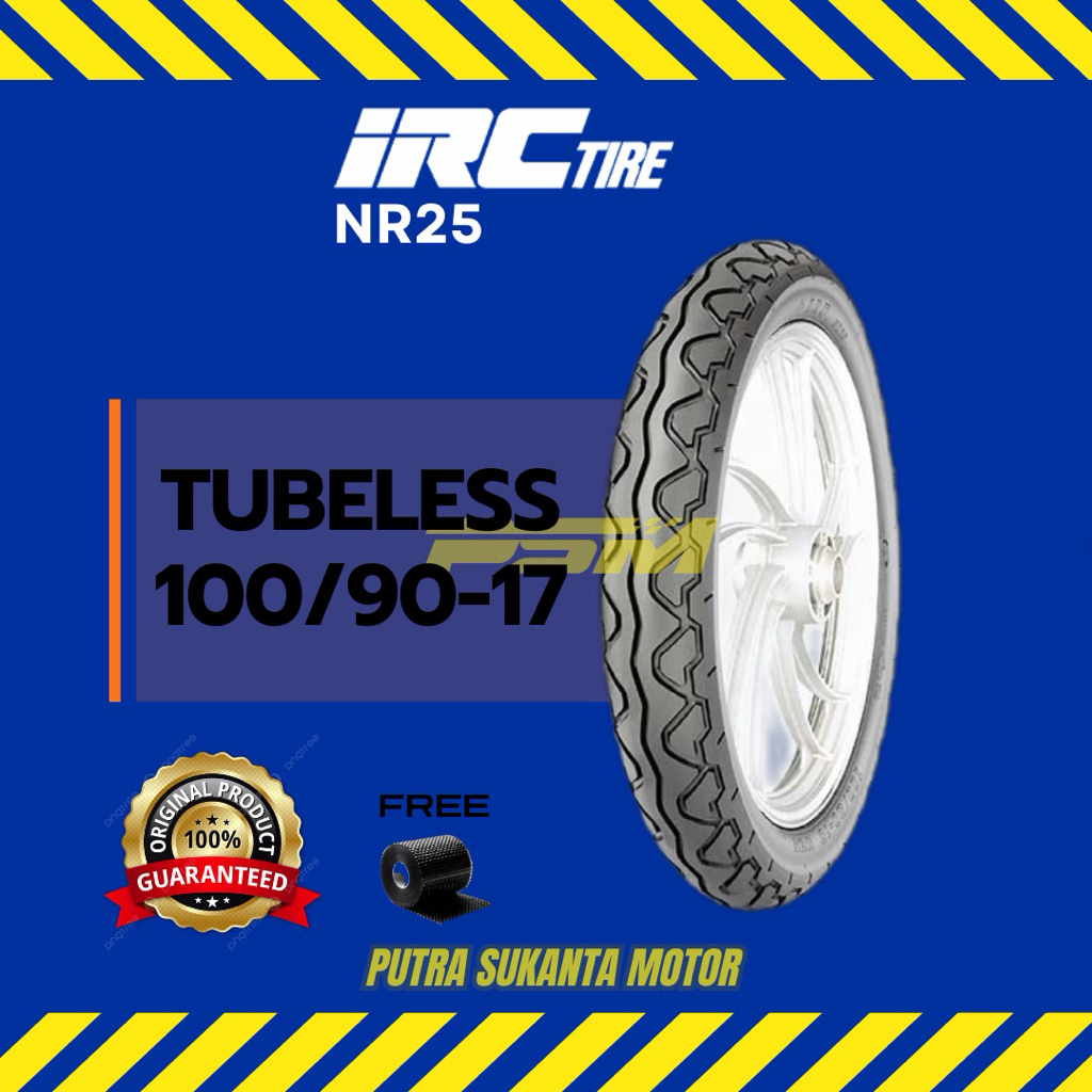 BAN BELAKANG VERZA 100/90-17 IRC NR25 TUBELESS