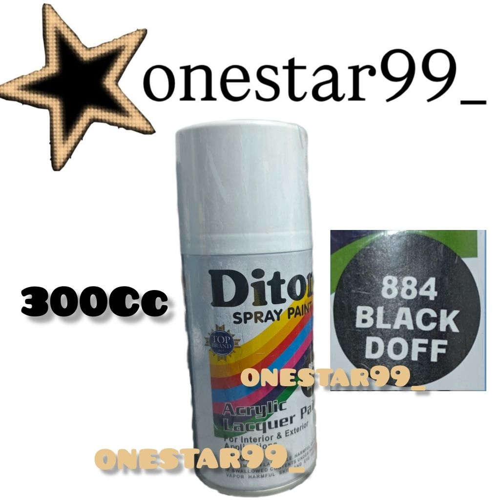 Pilok Pilox Pylox Cat Diton Black Doff 884 Hitam Dop Spray Paint 300cc