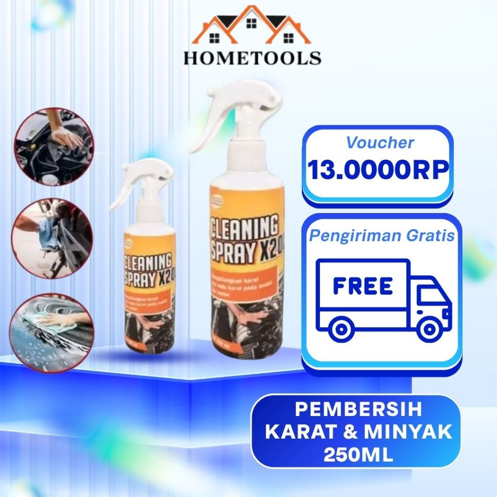 Semprotan Pembersih X2000 250ml – Penghilang Karat dan Gemuk yang Sangat Ampuh untuk Logam