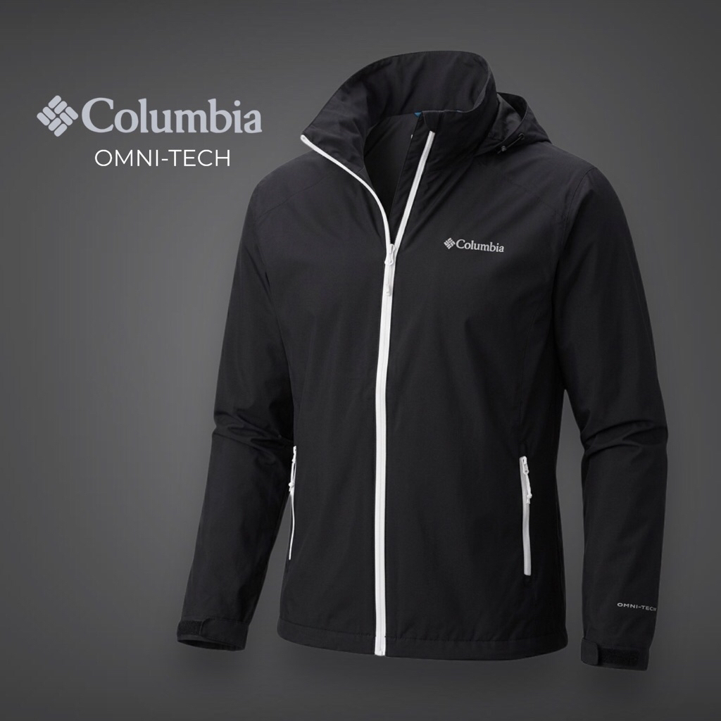 Columbia Omni-Tech Packable 2 Lapis Hidden Hoodie Ringan Regular Jaket Active Sport