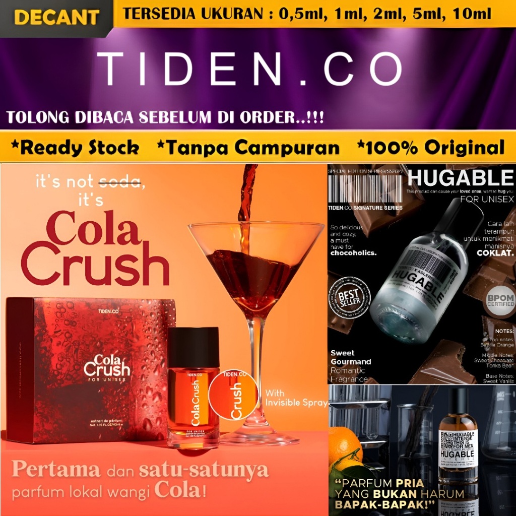 (FREE TESTER) Decant TIDEN.CO Perfume - ColaCrush Hugable Intense Manners