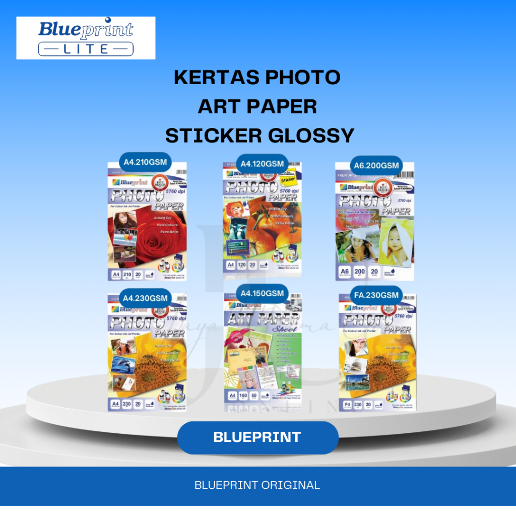 BLUEPRINT Kertas Foto Photo Paper A4 F4