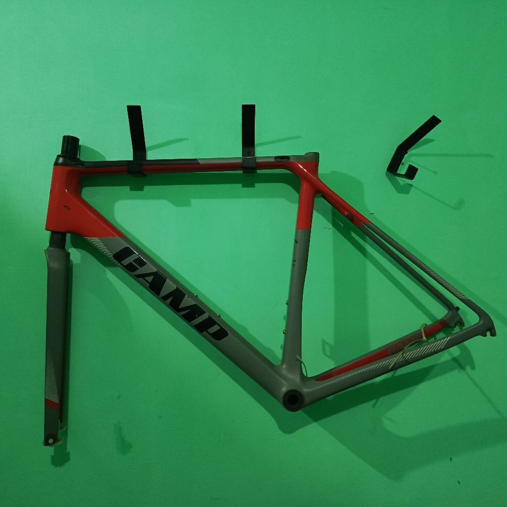 Frameset Roadbike Camp Azzura carbon size 51 rimbrake BACA DESKRIPSI