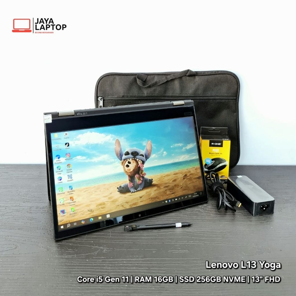 Lenovo Thinkpad L13 Yoga Gen 2 Core i5 Gen 11 RAM 16GB SSD 256GB 13 inch 2in1 Laptop Tablet Second B