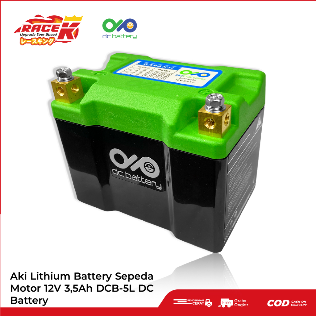 DC Battery Aki Accu Motor Lithium Yamaha Jupiter Vixion Vega R15 WR Xabre XSR Lexam Byson 110 125 15