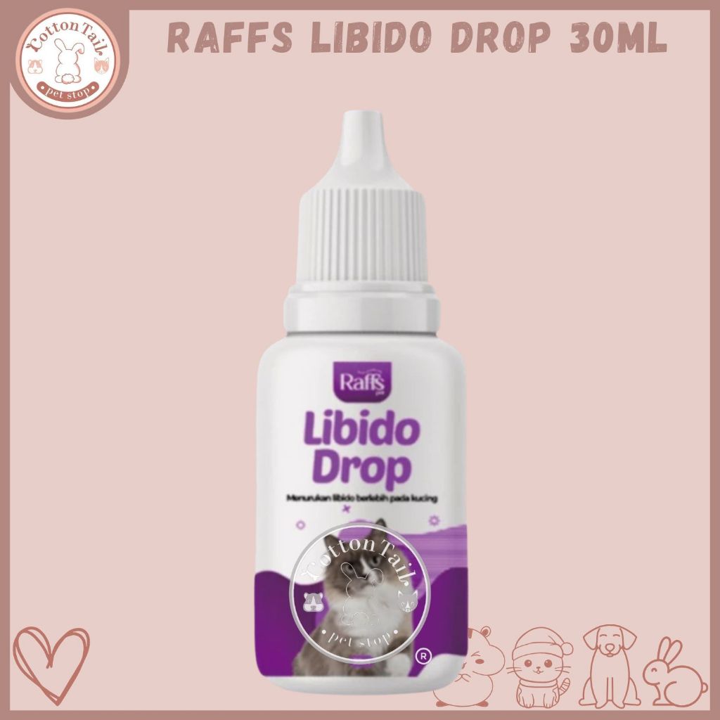 RAFFS LIBIDO DROP 30 ML - Obat Penurun Birahi Libido Kucing Jantan Betina