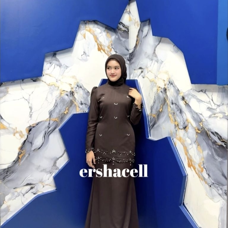 Nafila dress bahan bell silk kualitas import model simple rok model putri duyung, cocok untuk kondan