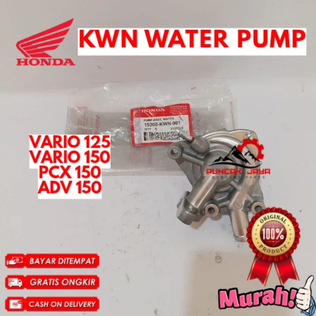 WATER PUMP ORIGINAL HONDA KODE KWN, WATER PUMP VARIO 125, KARBU WATER PUMP VARIO 150, WATER PUMP PCX