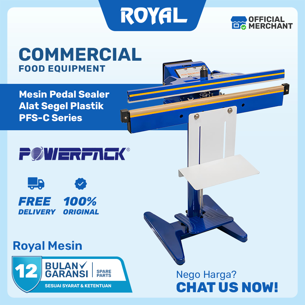Mesin Segel Press Plastik Pedal Sealer PFS-C800D / PFS-C1000D / PFS-C1200D POWERPACK