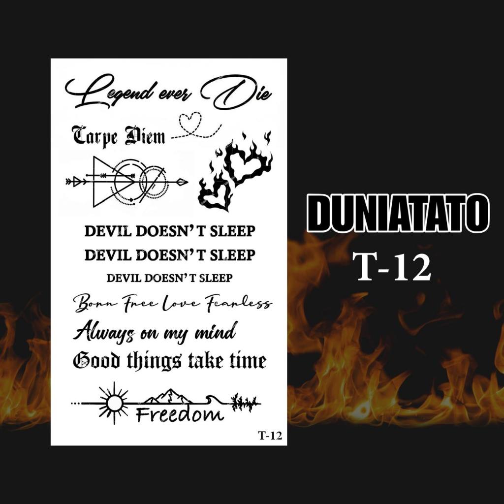 Duniatato-Stiker tato temporer semi permanen tulisan-12