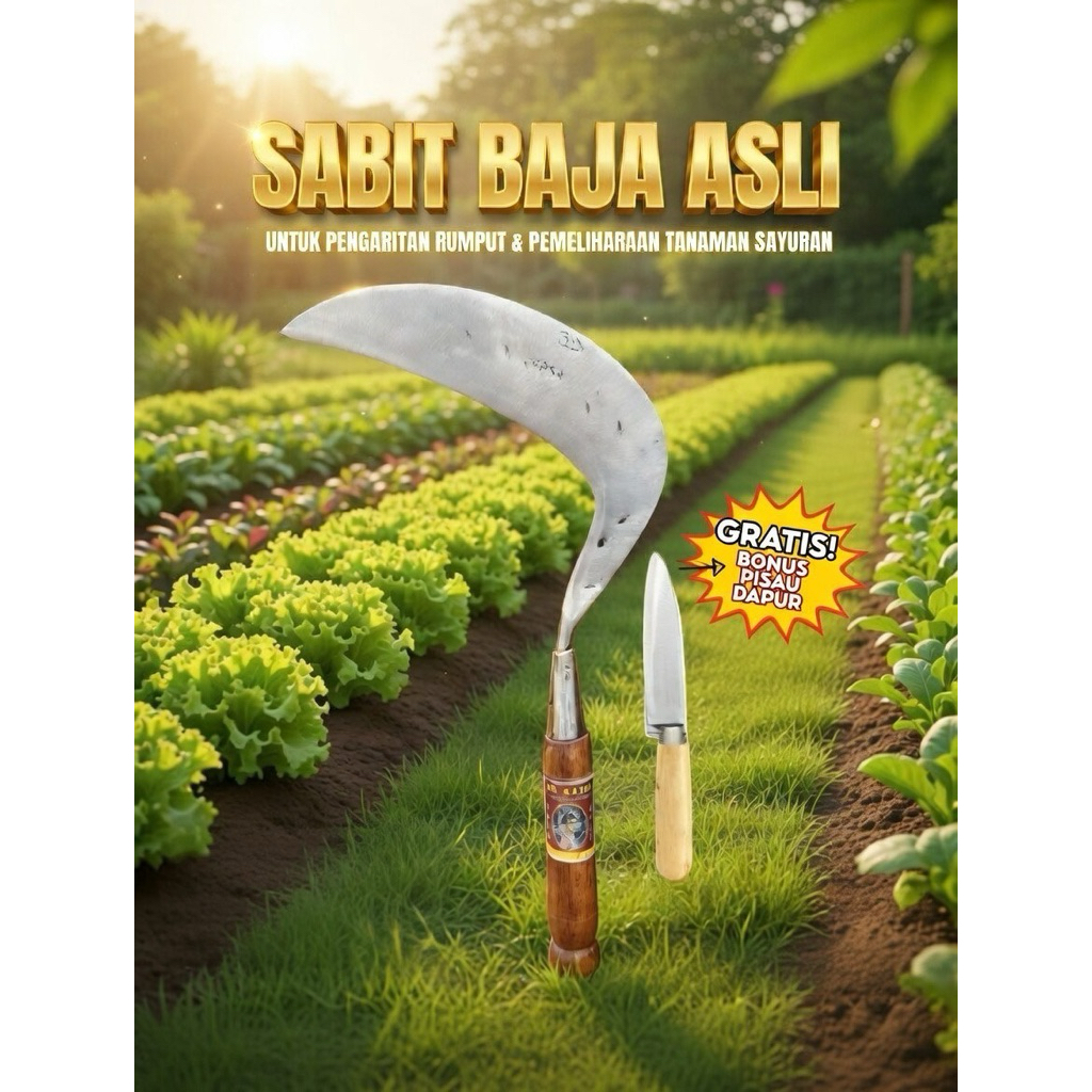 Sabit Arit Rumput Baja Asli Pengaritan Rumput Cari Pakan Ternak dan Peralatan Berkebun