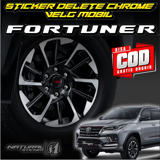 Sticker Velg Mobil Delete Chrome Fortuner