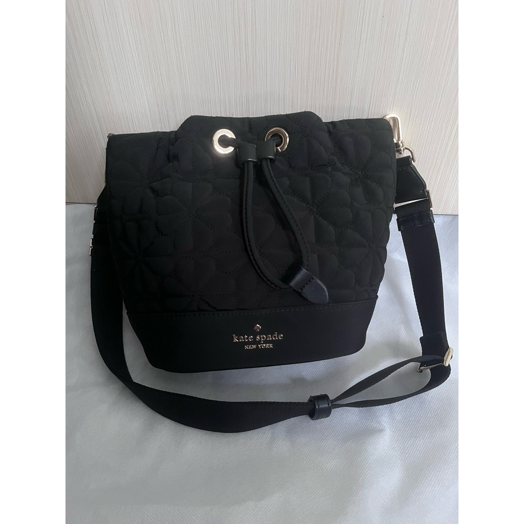 Kate Spade Flowe Spade Quilted Nylon Bucket Bag