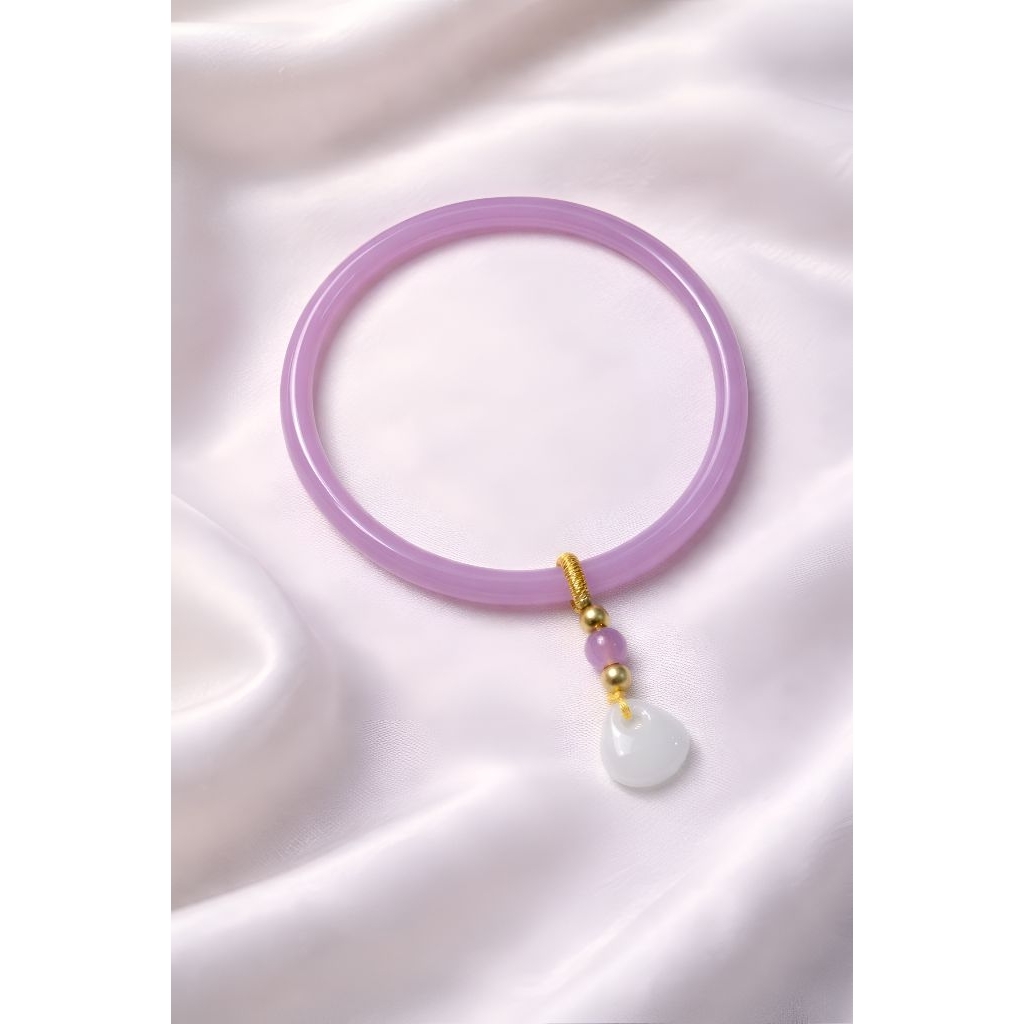 Gelang Giok Kalsedon Ungu