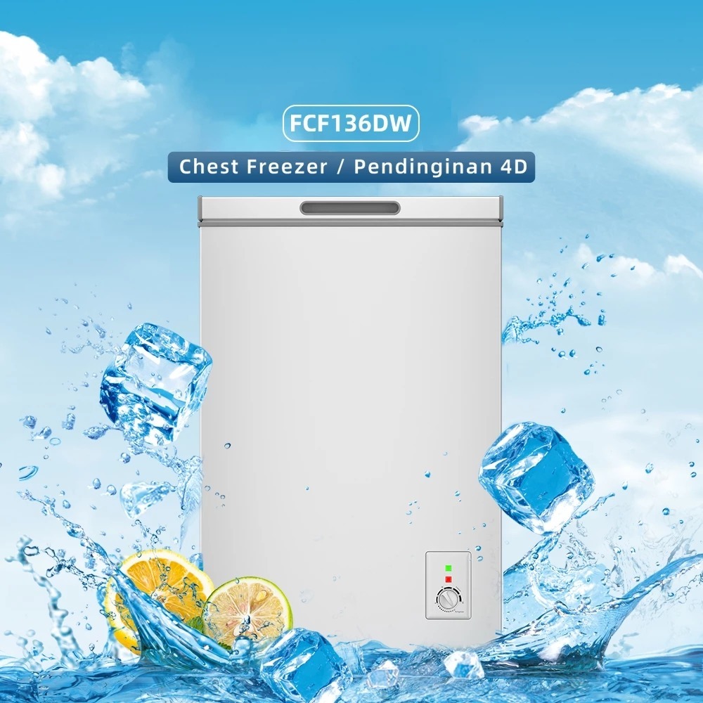 Changhong chest Freezer FCF136DW Kapasitas 110 Liter (Fast Freezing type)