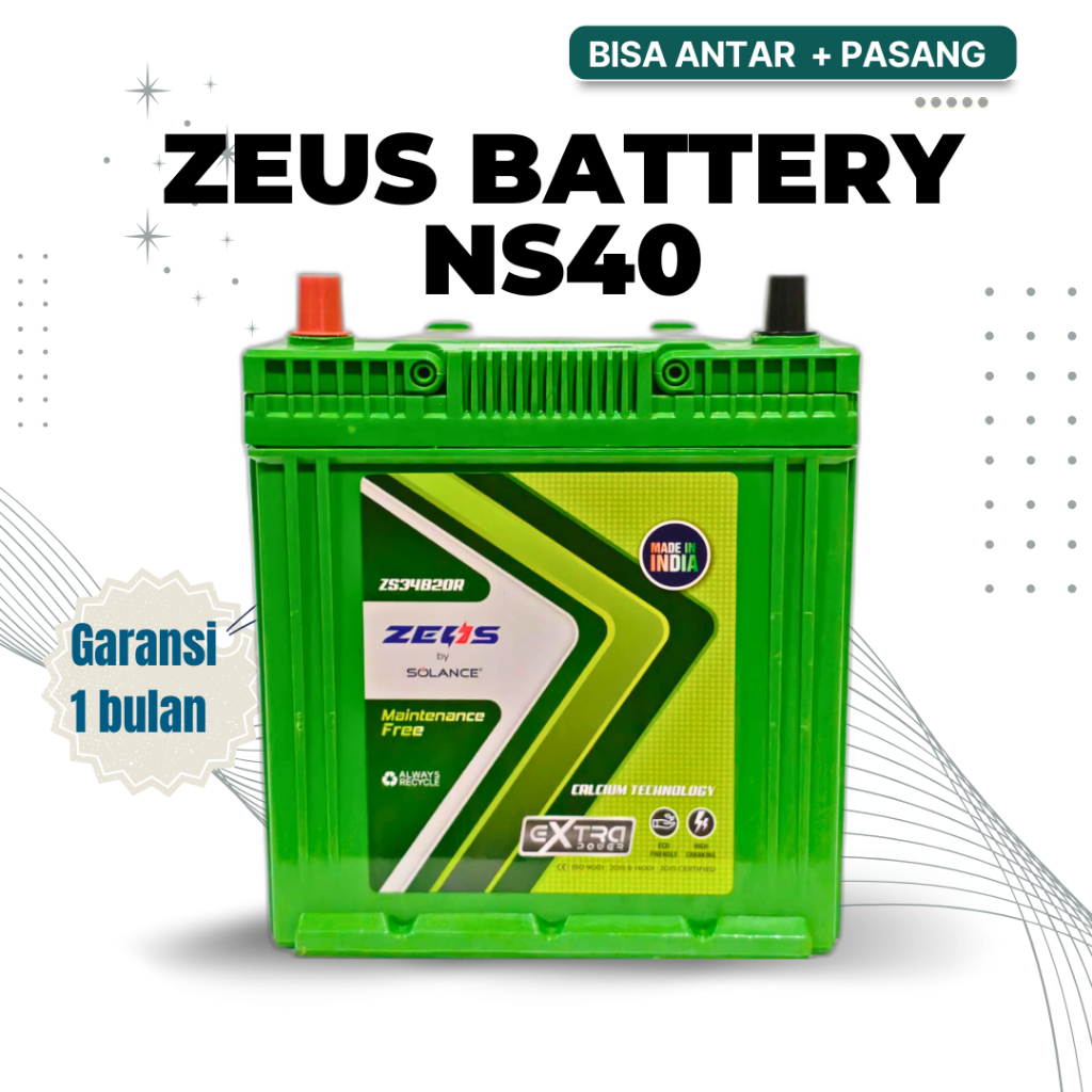 Aki Mobil Mitsubishi T-120SS Suzuki Carry Series ZEUS NS40 MF