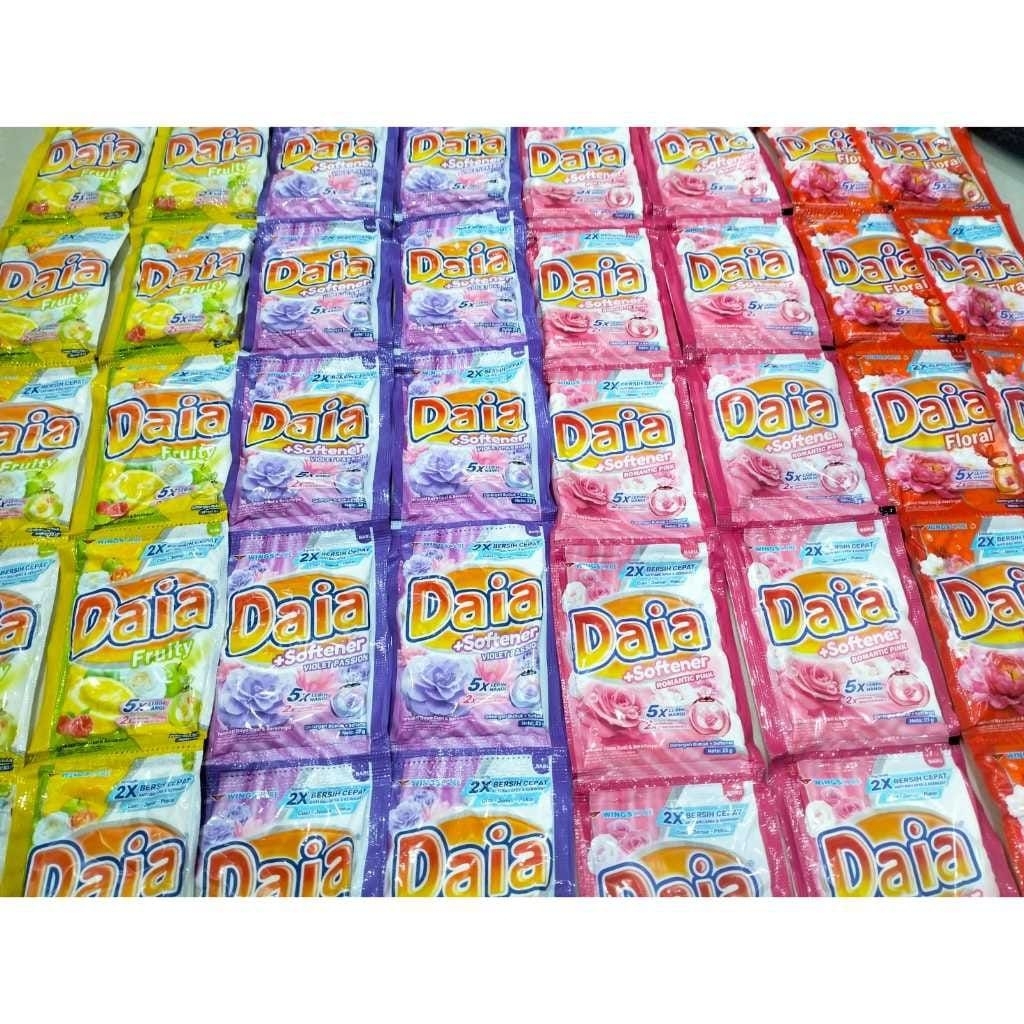 6 renceng Daia mini 500an/36 pcs detergen daia 23gr kemasan 500an