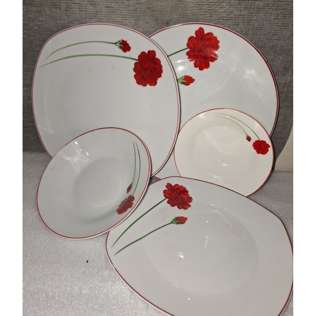 PIRING KERAMIK MOTIF BUNGA