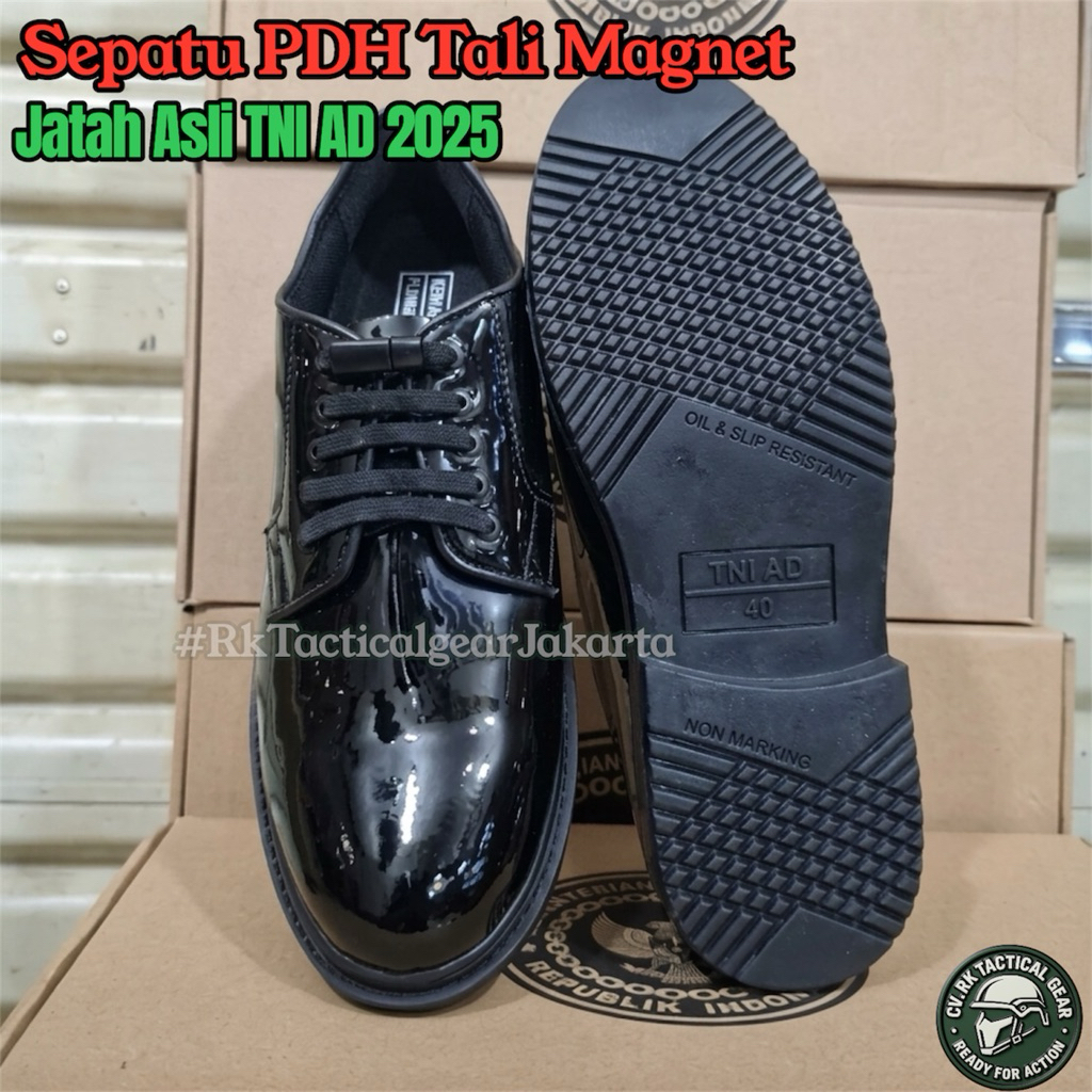 SEPATU PDH TALIMAGNET JATAH ASLI TNI AD KEMHAN 2025/ SEPATU PDH TNI AD AL AU PNS KEMHAN