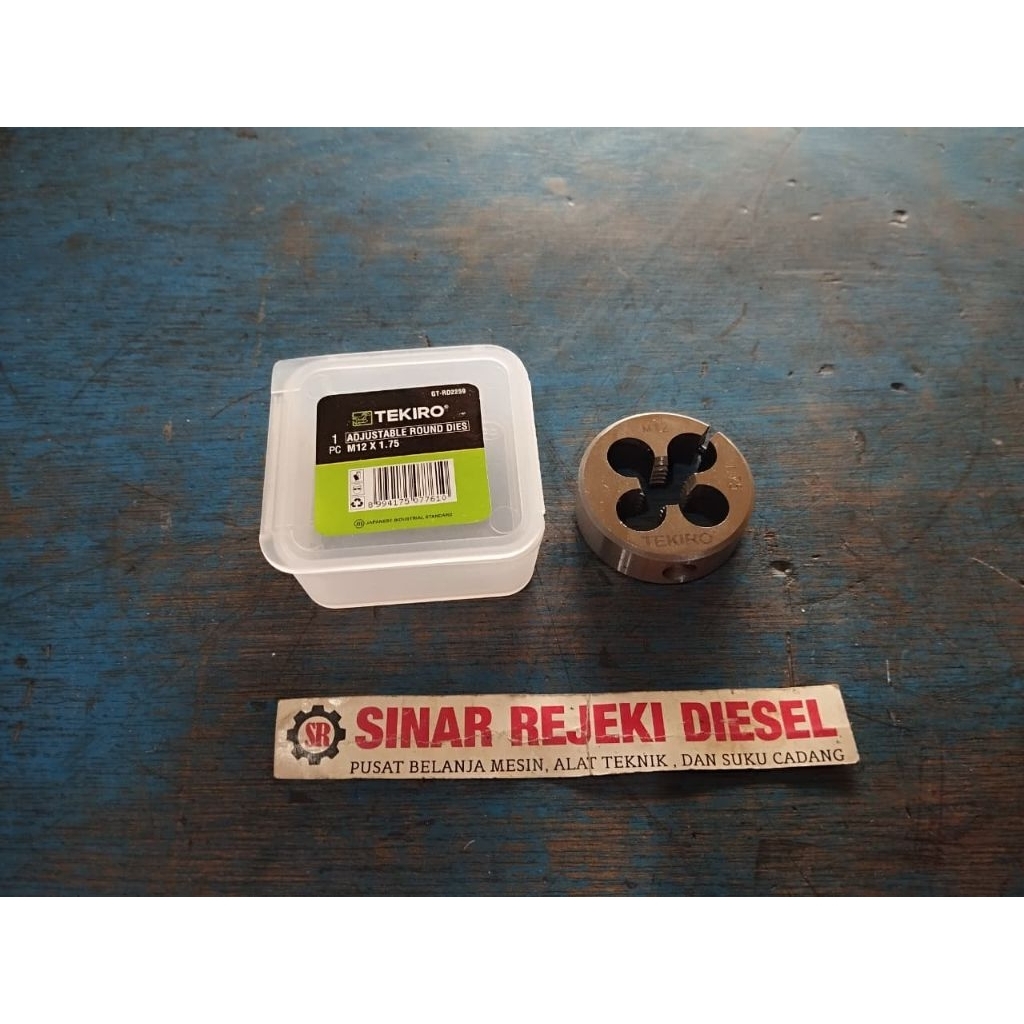 Mata Senai M12 x 1.75 M12 x 1,75 Drat Luar Baut Mata Snei Snai Dies Head M12x1.75 M12x1,75 drat kana