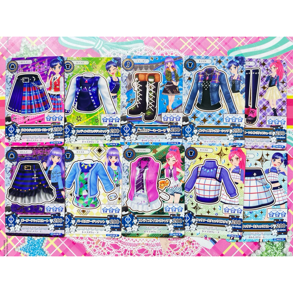 Kartu Aikatsu Jepang Cool Non Brand Aoi Kiriya Sumire Hikami Seira Otoshiro Loli Gothic Futuring Gir