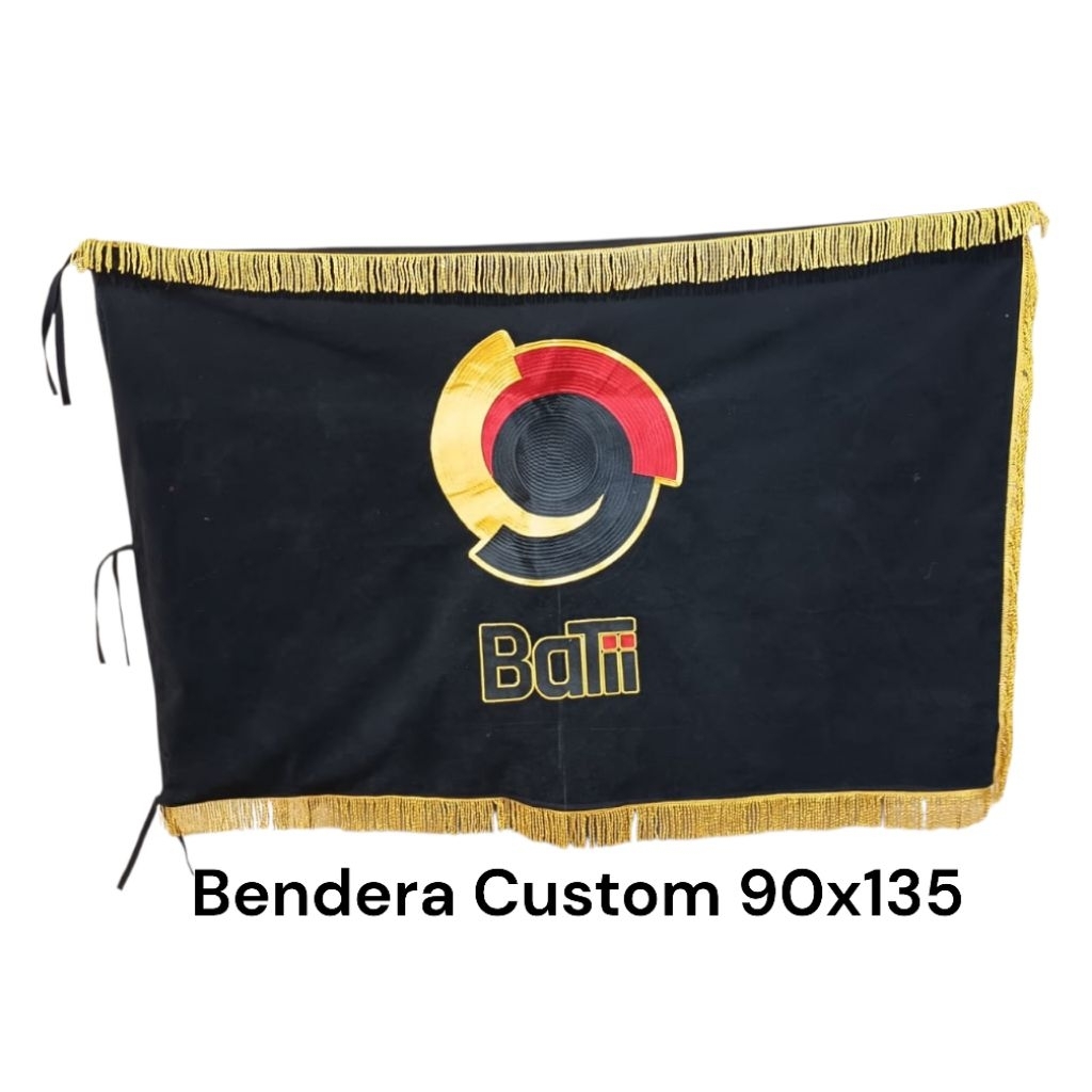Bendera Pataka logo Custom bahan bludru Satu Muka