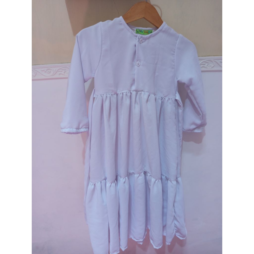 Preloved Gamis Anak Perempuan Putih