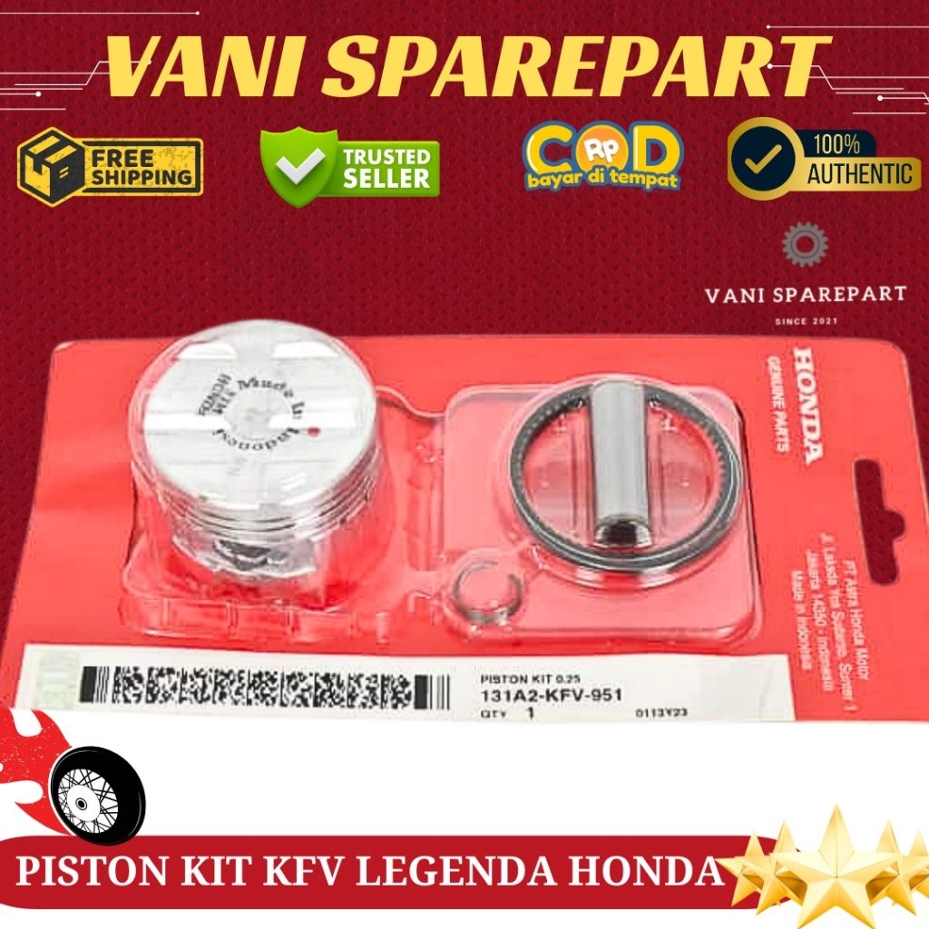 PISTON KIT KFV SUPRA FIT LEGENDA REVO 100 ORIGINAL HONDA