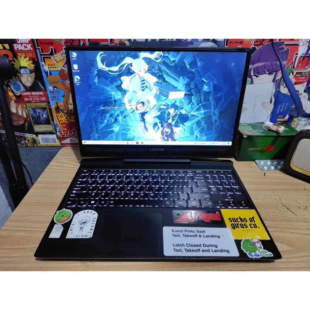 Laptop gaming Lenovo legion Y545 i7 9750H GTX 1660 TI ram 8 SSD 512 layar 144hz