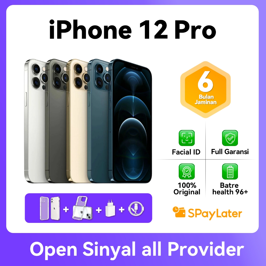 iPhone 12 Pro / 12 Pro max 128gb 256gb SECOND / LIKE NEW  Fullset Mulus  BERGARANSI