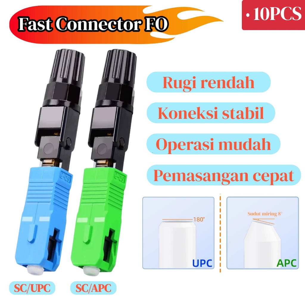 Fast Connector SC/UPC SC/APC 10 PCS Fast Konektor Fiber Optik
