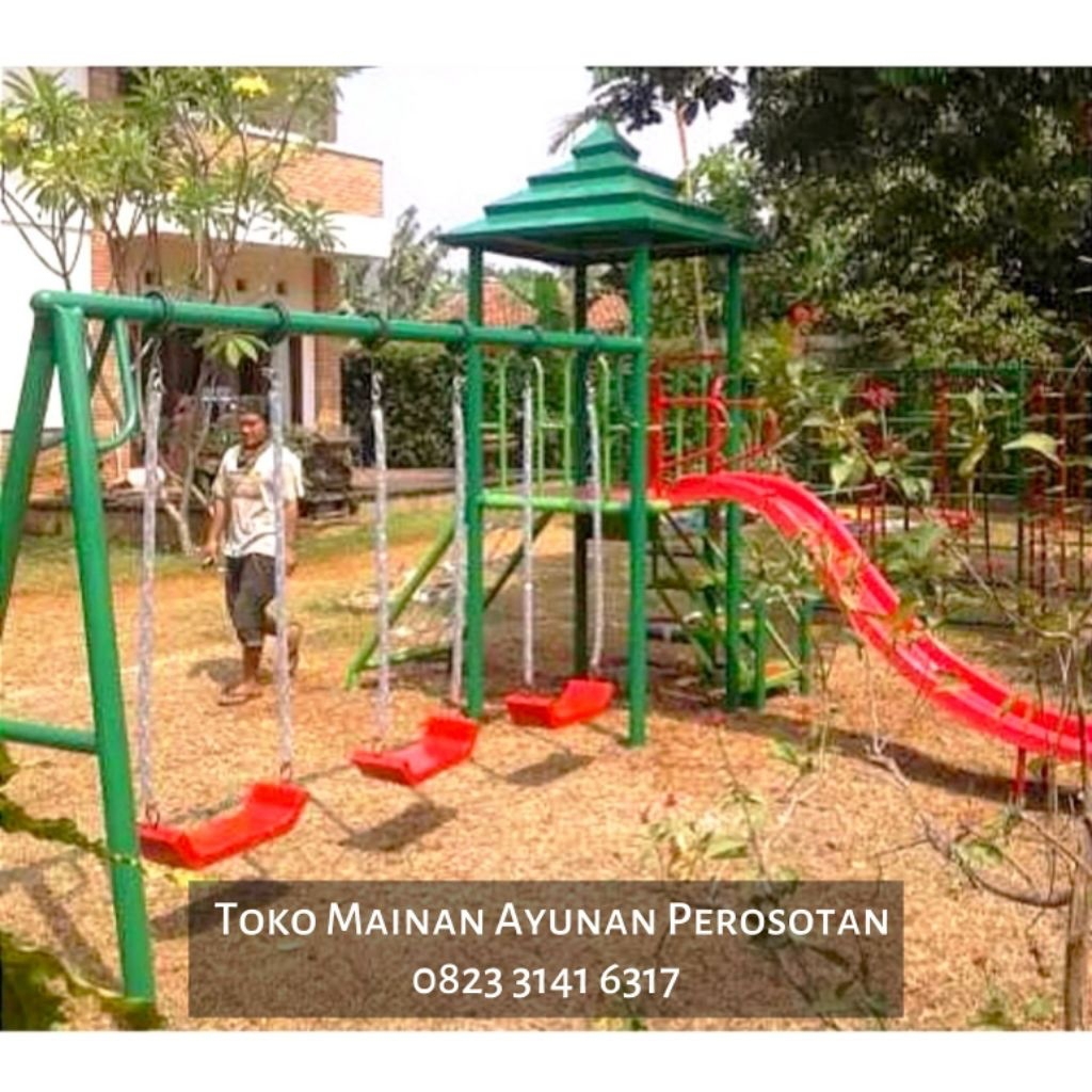 Mainan Ayunan Set Perosotan - Mainan Ayunan Set Prosotan - Playground Ayunan - Mainan Anak Tk Paud -