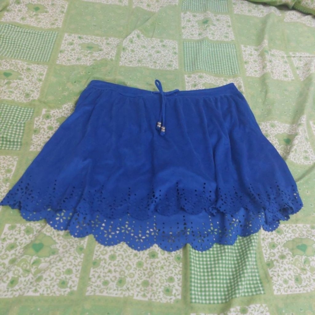 Dark blue mini bohemian skirt