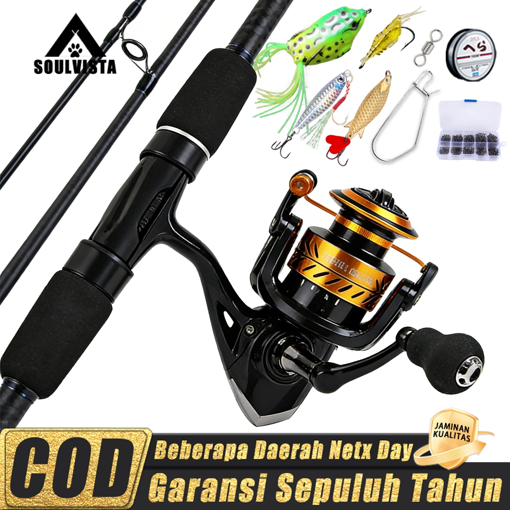 # Beli 1 Dapat 10 # Daiwa Joran Pancing Carbon 1 Set 1.6M-2.4M Satu Set Reel Pancing Joran Pancing 1