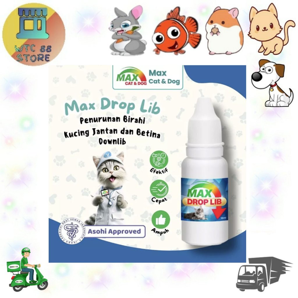 Obat Hewan Peliharaan - MAX DROP LIB 10ML Menurunkan Libido Gairah Kucing DROPLIB 10 ML