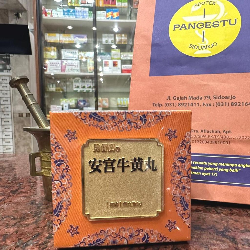 Angkung Castle 1 Box / Herbal Cina Stroke / Angong Niuhuang Wan Ankung Kastil Angkong Niu Huang
