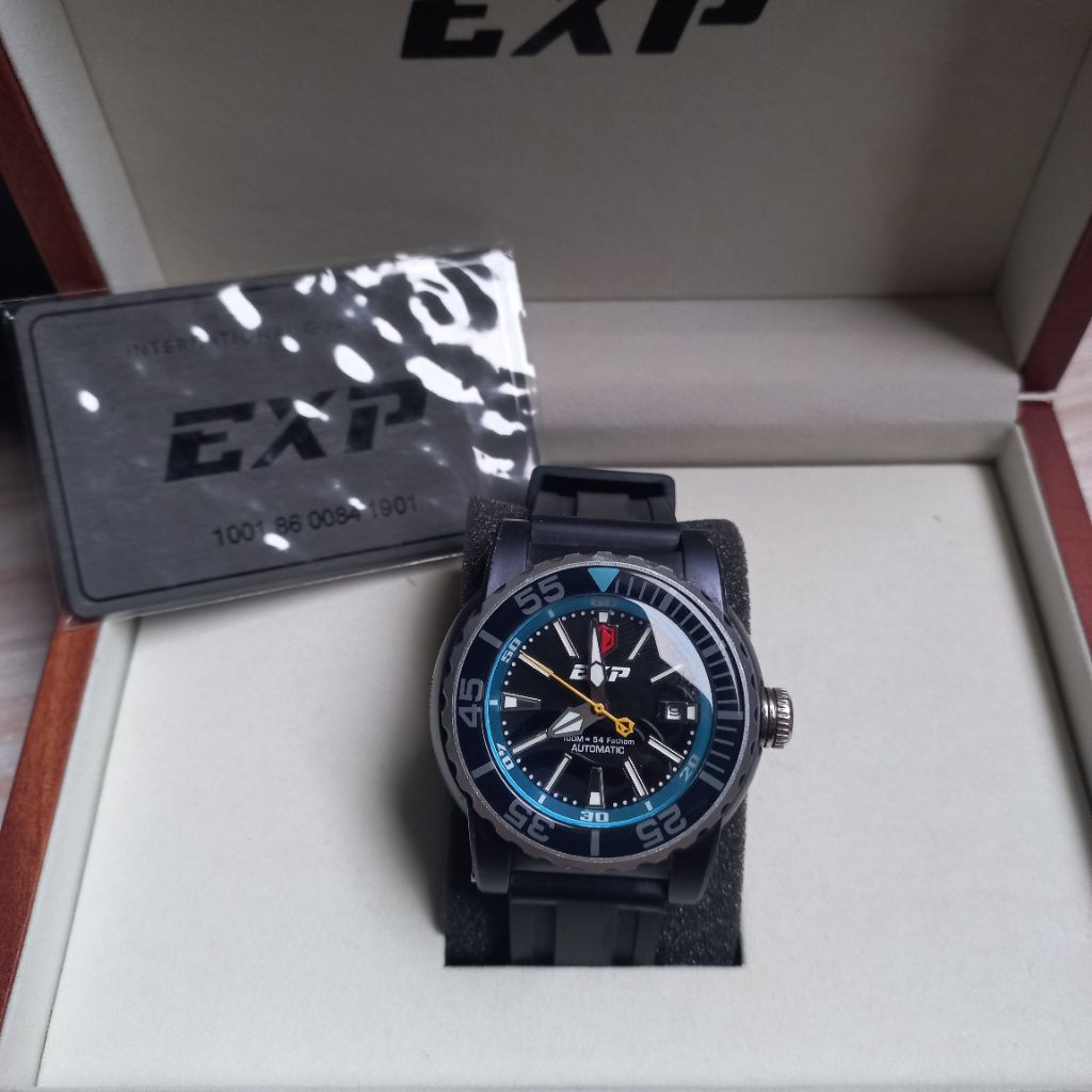 Jam Expedition E 303 MA PSSBABU Men Sport Automatic Blue Dial Rubber Strap