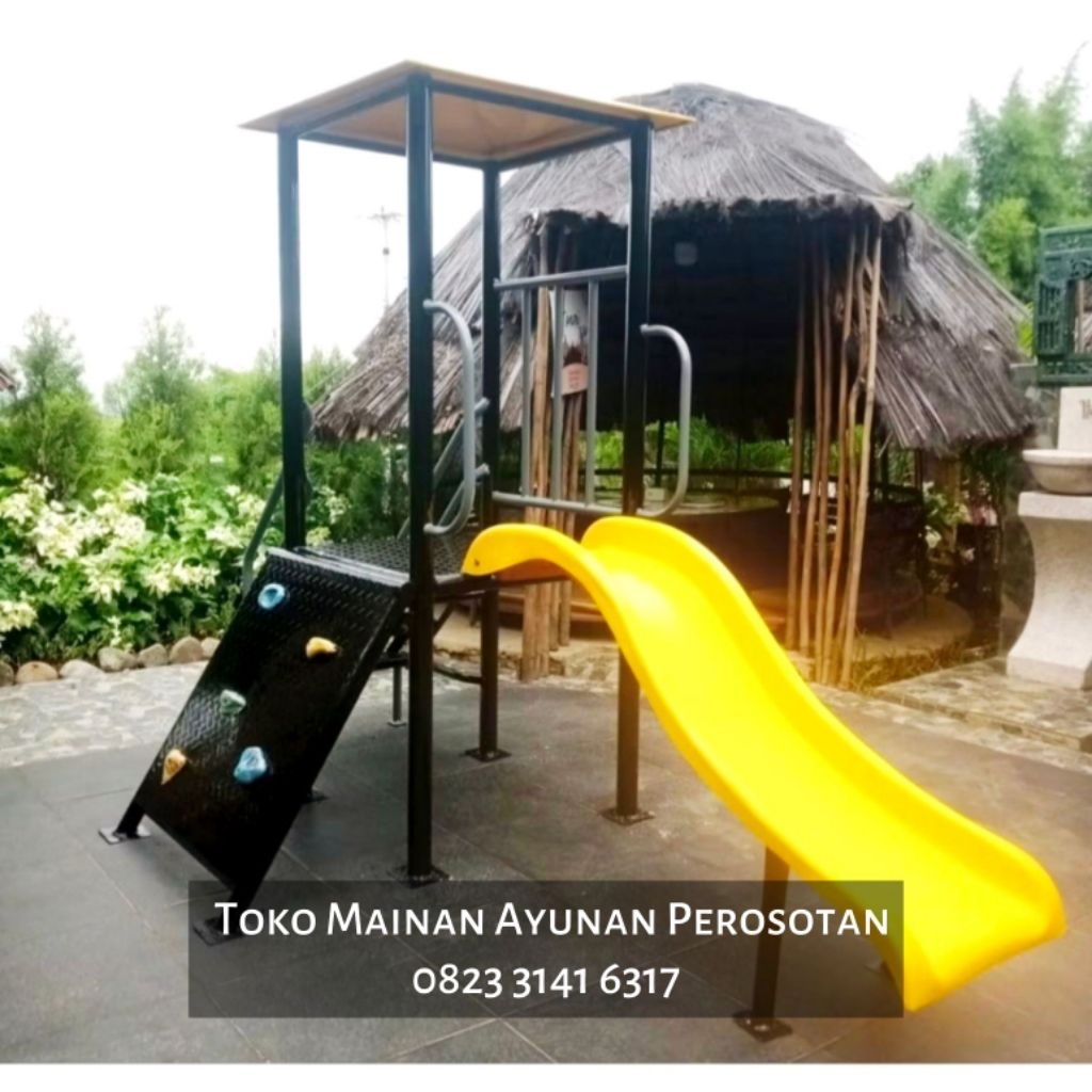 Mainan Perosotan Set Ayunan - Mainan Prosotan Set Ayunan - Perosotan Spiral Besi - Prosotan Spiral B