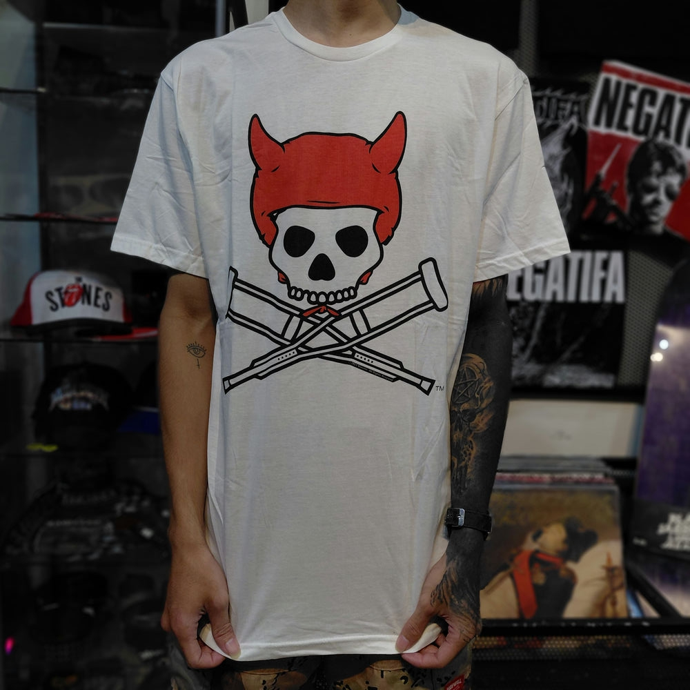 T-SHIRT Official JACKASS - FOREVER DEVIL HORN JACKASS ( WHITE) IMPORT