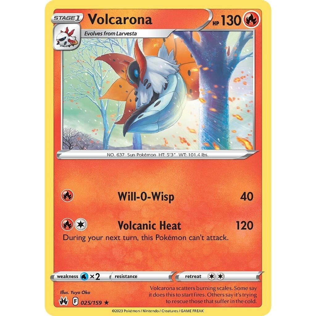 TCG Pokemon Volcarona CRZ 2023 Eng