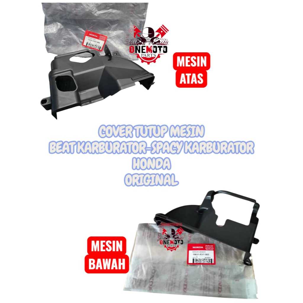 COVER TUTUP MESIN ATAS BAWAH MOTOR BEAT SPACY KARBURATOR HONDA 19631-KVY-900 19621-KVY-900 ORIGINAL
