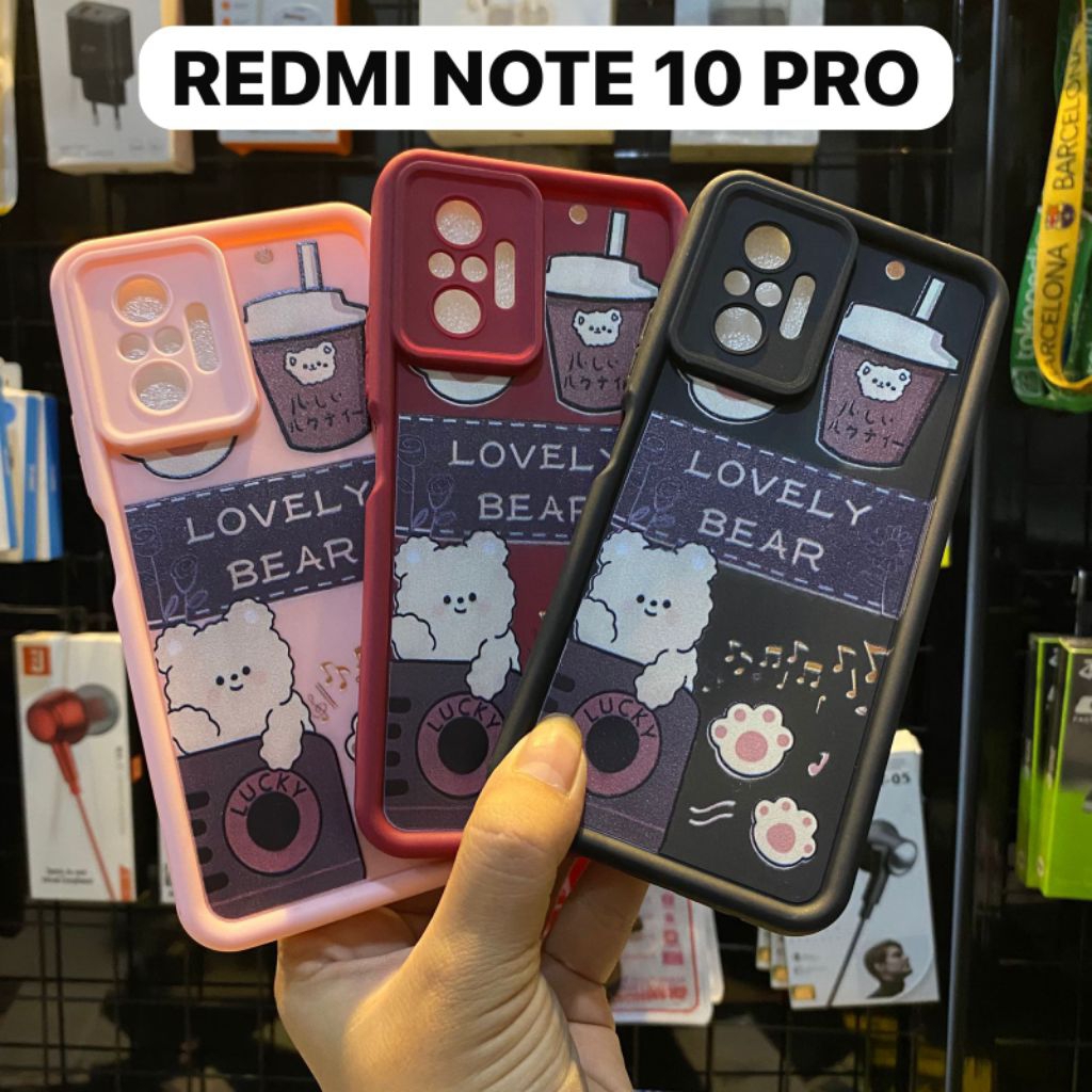 CASING SILIKON MOTIF LOVELY BEAR REDMI NOTE 10 PRO