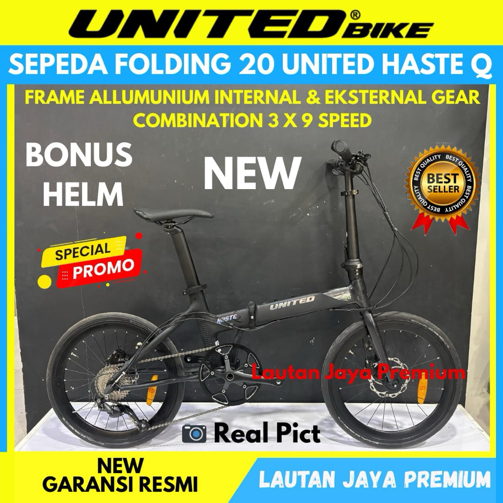 Sepeda Lipat 20 Folding United Haste Q Frame Alloy Terbaru