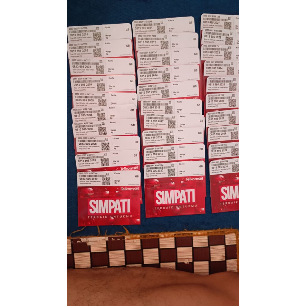 Kartu Perdana Telkomsel Simpati 3GB Seri Tahun Lahir
