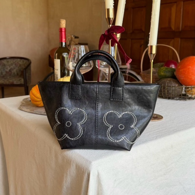 [FAST PO] DIRTY SIX FLORAL WONTON BAG | dirty six original 100% tas wanita leather kulit